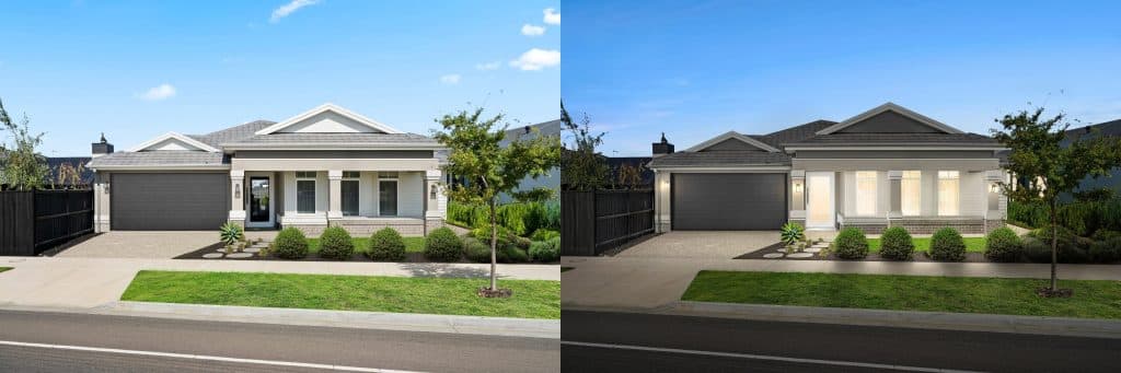 Day vs Dusk Property Photography